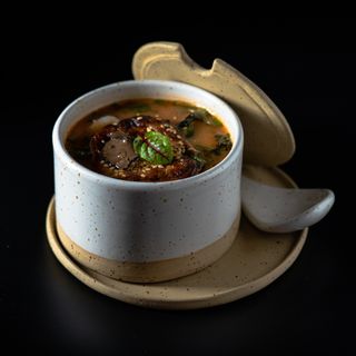 Foie gras miso soup
