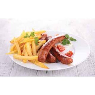 Beef Sausages (2)/ Chips/ Coleslaw and Soda 350ml
