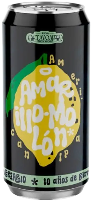 Amarillo Molón Octavo Arte Lata 44 cl.