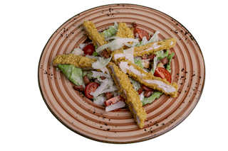 Салата Цезар с хрупкаво пиле (300г)