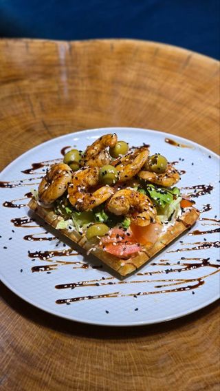 Вафля з креветками