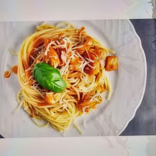 Spaghetti chicken
