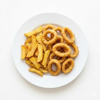 Calamares A La Romana Con Patatas Fritas