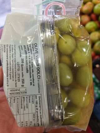 Olive verdi dolci sacchetto 200  g 