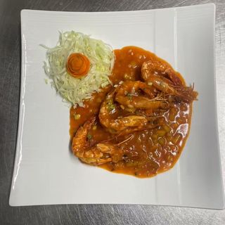 F9. Gamberoni in salsa chili