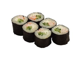 Maki z krewetką i ogórkiem