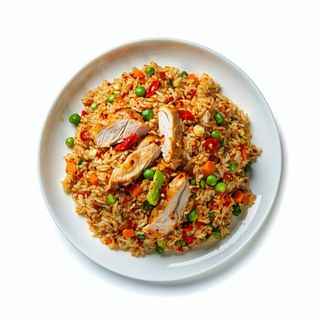 39. Arroz Frito  Con Pollo Y Picante