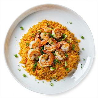 G5. Arroz Cubierto De Gambas Rebozadas