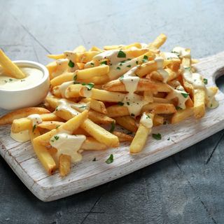 Patatas Fritas Con Queso