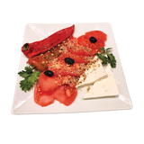 Салата Домат с печен пипер и сирене (450г)