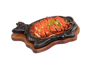 Kurczak po szanghajsku na żeliwie