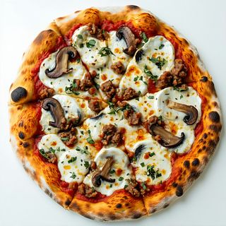 Pizza zucca e salsiccia baby