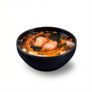 Zupa salmon miso