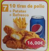 10 Tiras de pollo