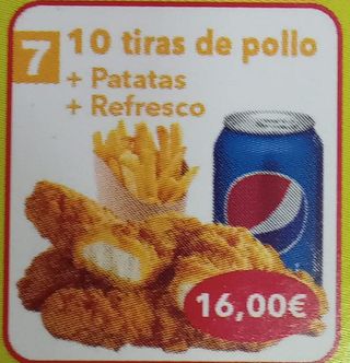 10 Tiras de pollo