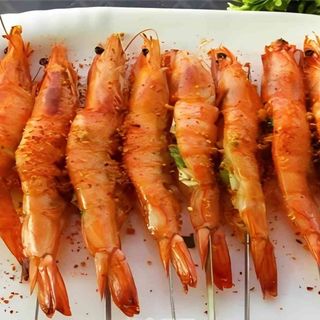 Pincho De Langostino A La Barbacoa (1 Ud.) 烤大虾 （炸串）