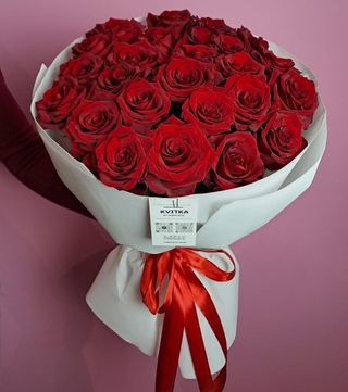 Wyznanie Miłości - Premium Bouquet z 25 czerwonych róż 