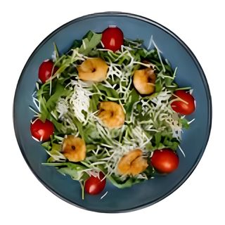 Салат из рукколы с креветками