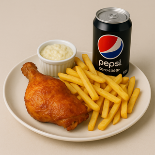 Combo Pulpa cu os+cartofi prăjiți+Pepsi250ml