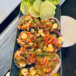 Vieiras A La Chalaca En Salsa De Aji Amarillo  (7 Uds.)