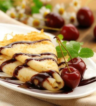 Crepe con sirope de chocolate (2 uds.)