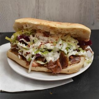 Pita solo carne y salsa (normal)