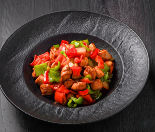 Жареное филе курицы с болгарским перцем (450г)