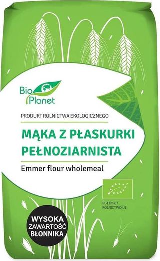 MĄKA Z PŁASKURKI PEŁNOZIARNISTA BIO 500 g - BIO PLAN