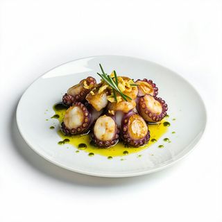 Pulpo Al Ajillo Con Langostinos Para (2 Personas)
