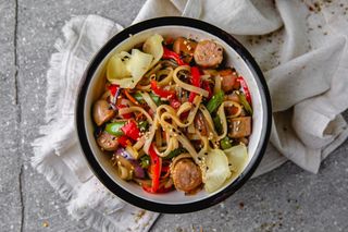 Grilled Sausage Wok