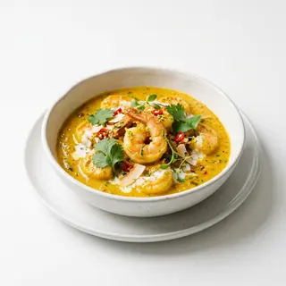 82. Gamberetti con curry al latte di cocco