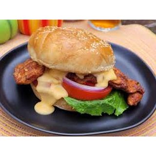 Chicken burger with cheese