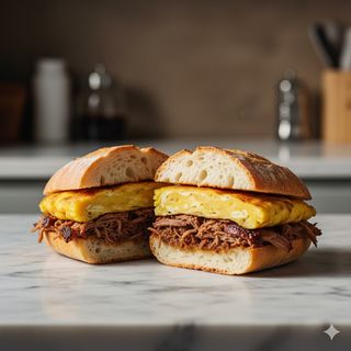 Pitufo de tortilla y asado