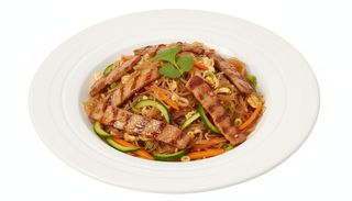 Spaghetti di soia con carne maiale
