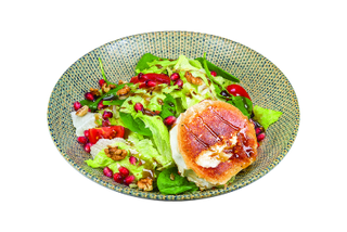 Grilled goat cheese pomegranate salad 