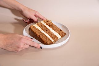 Porcion De Tarta De Zanahoria