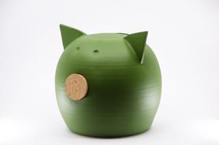 Pusculita ceramica Chalk Collection Large Green Piggy Bank L