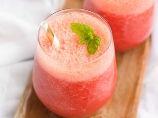 jus de fraise à l'orange