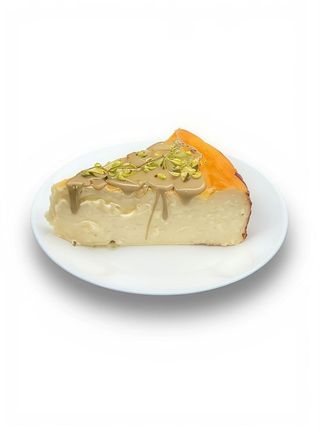 San Sebastian sernik z pistacjowym kremem