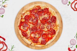 Піца Гостра м'ясна з сирним бортиком