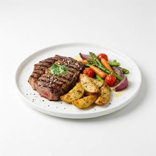 Entrecote con contorno