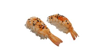 UA12B Nigiri Camarão com Molho Agridoce Picante e Sementes de Sésamo