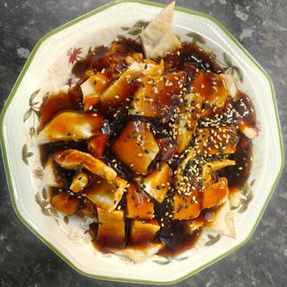 Teriyaki de pollo con arroz