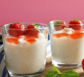 Strawberry Rice Pudding