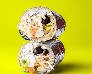 Super-Burrito Verduras y Guacamole (vegetariano)