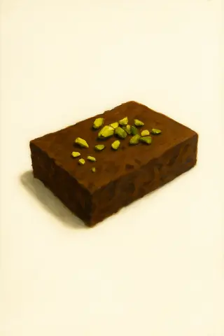 Ración Brownie con chips de chocolate y pistacho