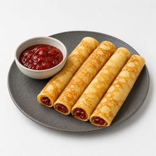 Rolane palačinke marmelada