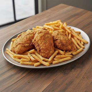 Chicken and Chips with Extra Chips