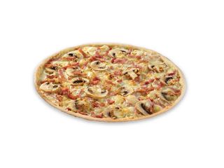 Ветчина и грибы на тонком тесте 35 см 