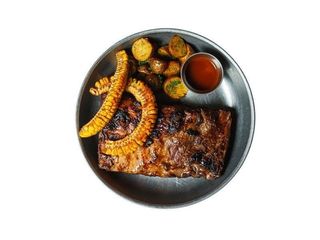 Ребра BBQ з картоплею (600g)